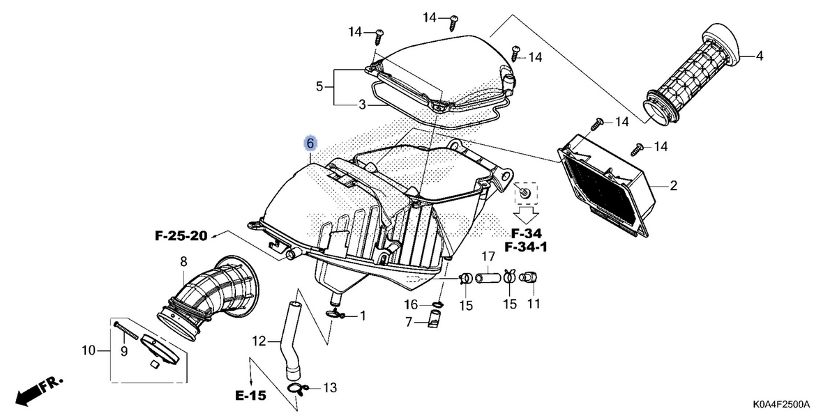 Honda OEM part 17230-K0A-E10