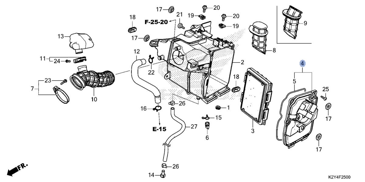 Honda OEM part 17230-K87-A00