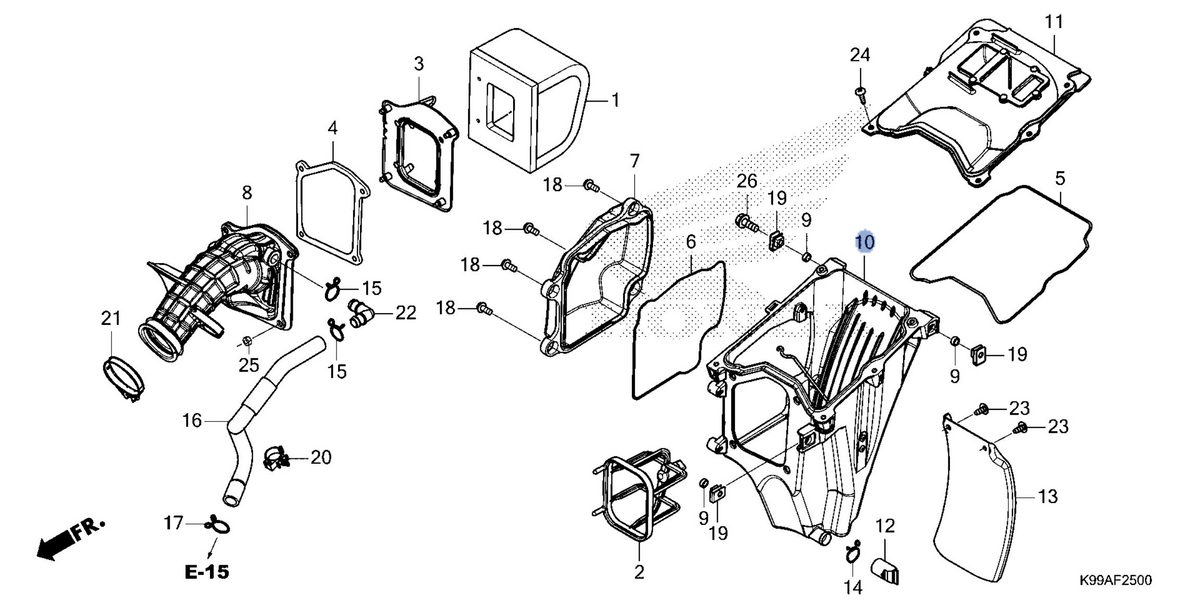 Honda OEM part 17230-K99-A70
