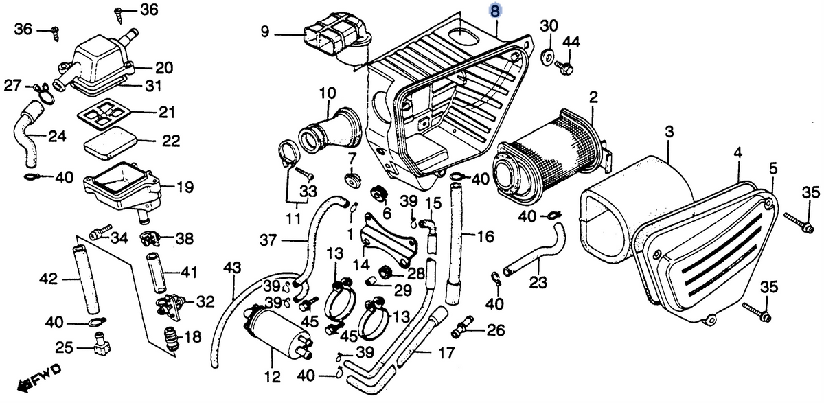 Honda OEM part 17230-KB4-000