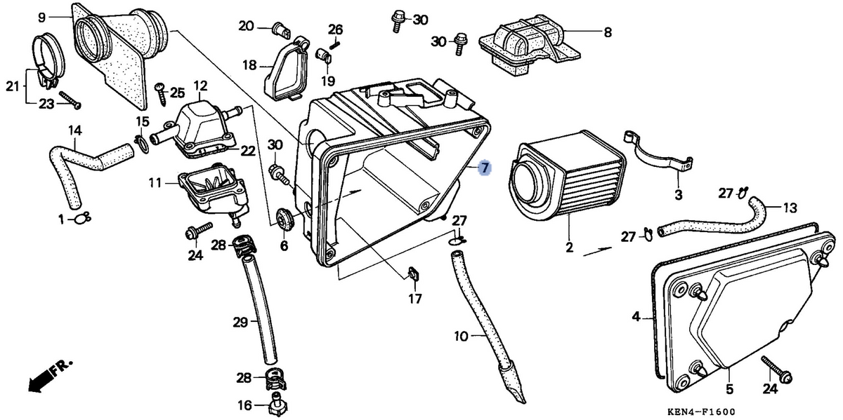Honda OEM part 17230-KR3-600
