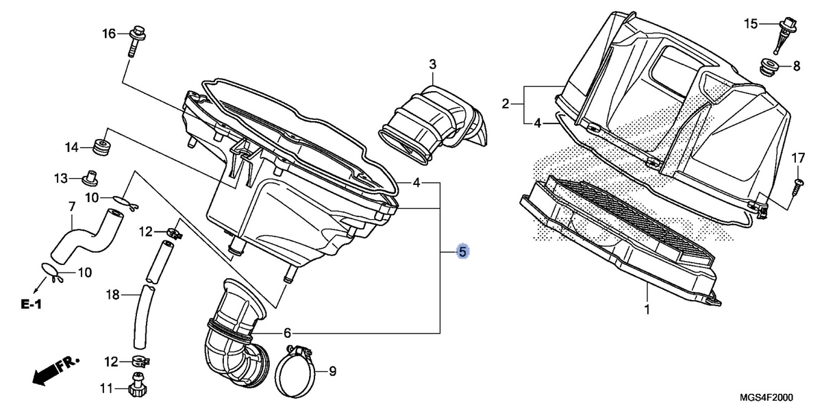 Honda OEM part 17230-MGS-D31