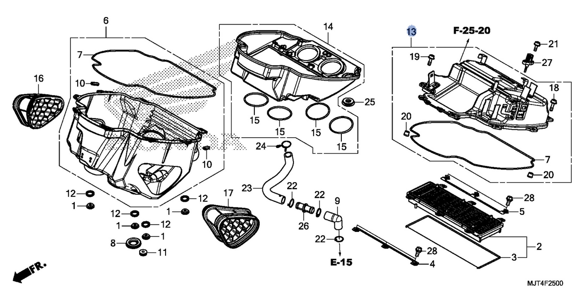 Honda OEM part 17230-MJT-E00