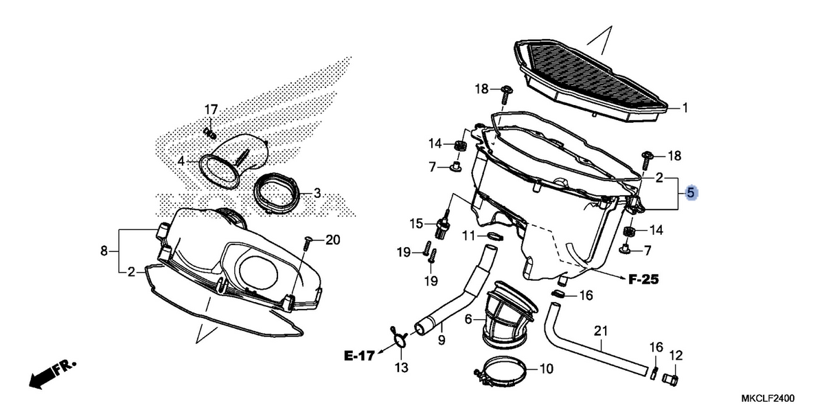 Honda OEM part 17230-MKC-A00