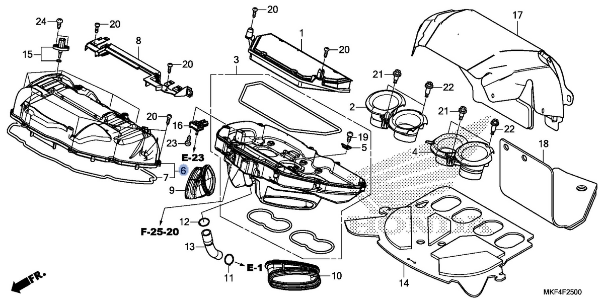 Honda OEM part 17230-MKF-D40