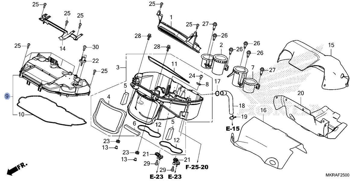 Honda OEM part 17230-MKR-DH0