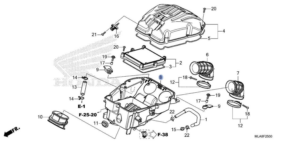 Honda OEM part 17230-MLA-A00