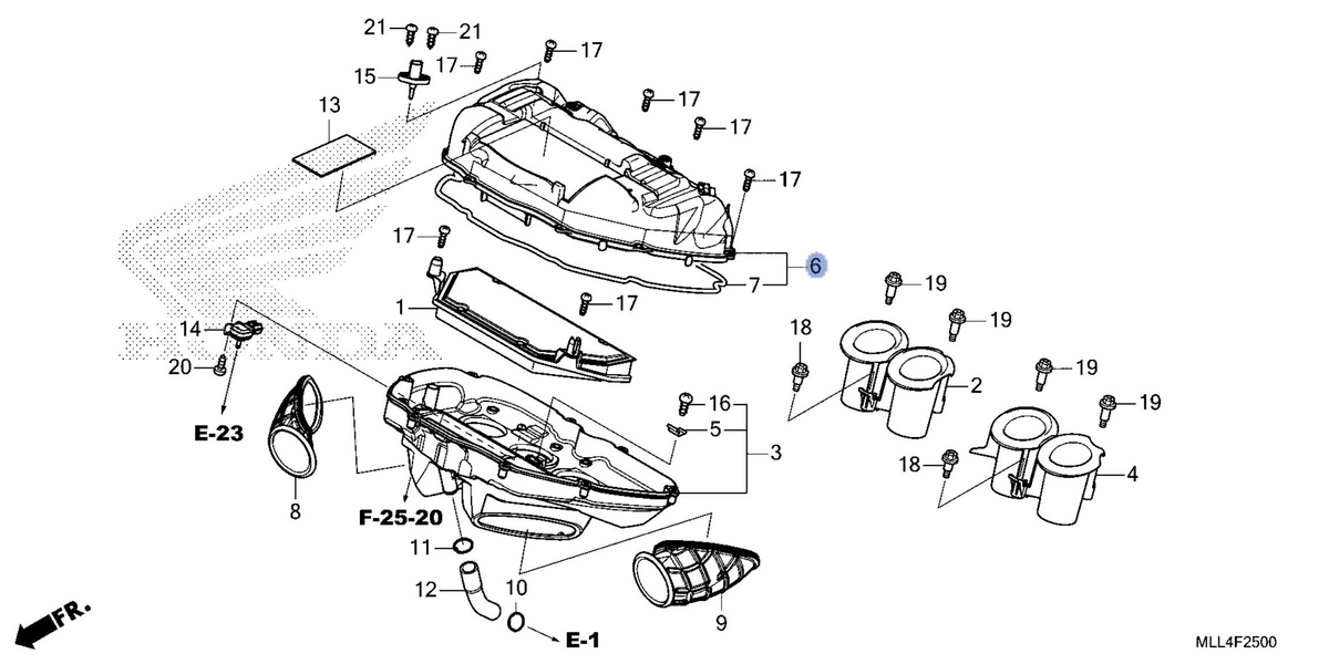 Honda OEM part 17230-MLL-D00
