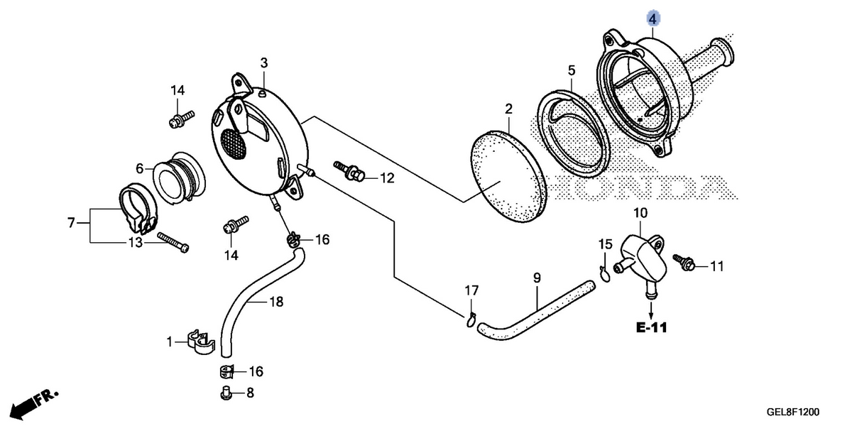Honda OEM part 17231-GEL-A80