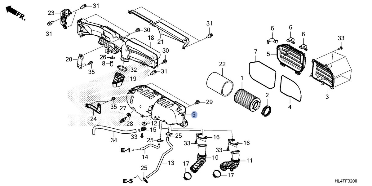 Honda OEM part 17231-HL4-B70