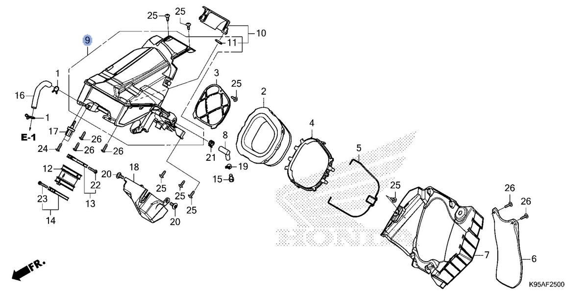 Honda OEM part 17231-K95-AA0