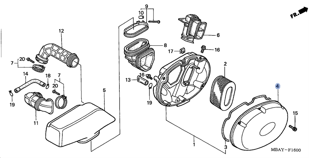 Honda OEM part 17231-MBA-010