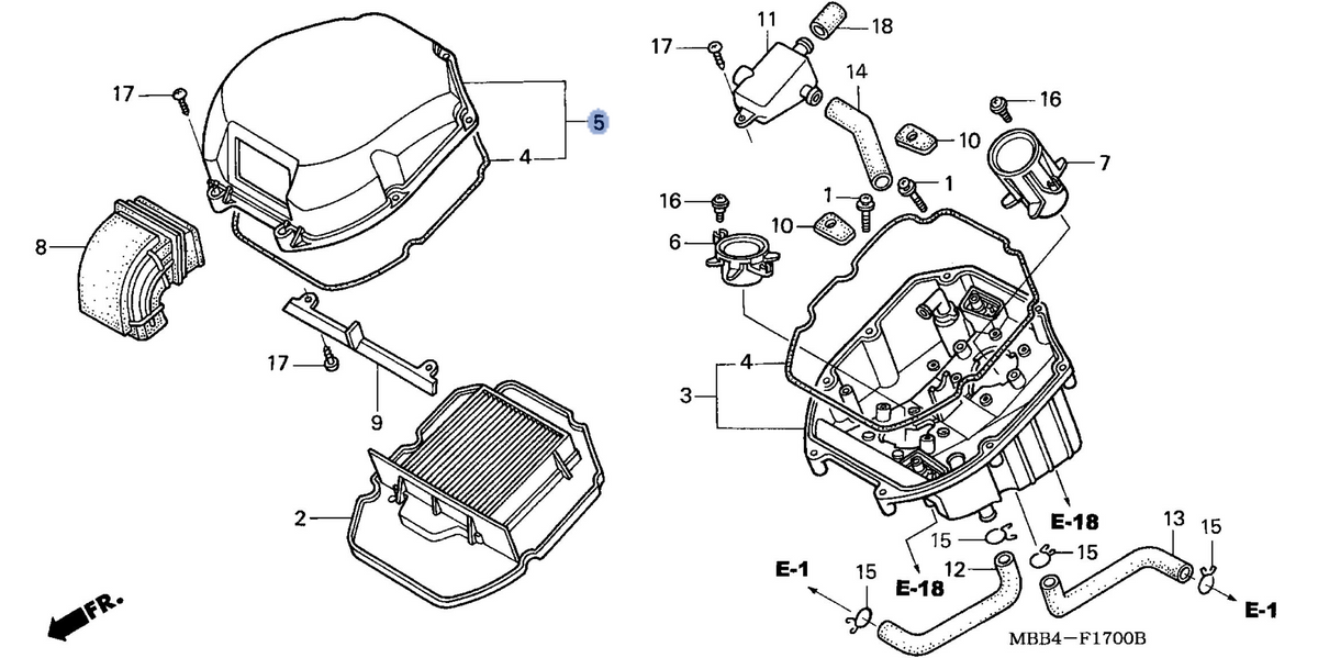 Honda OEM part 17231-MBT-D11