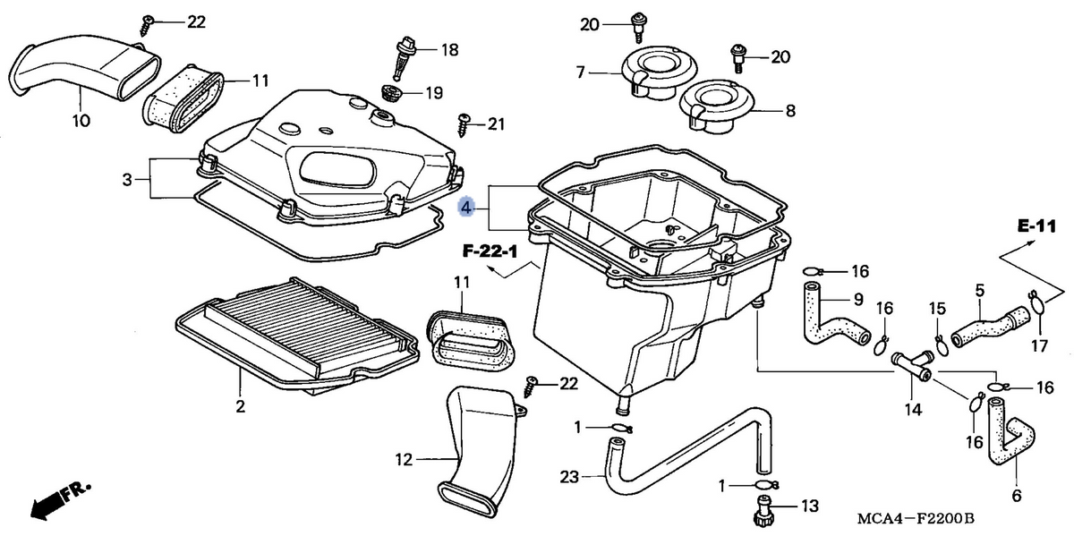 Honda OEM part 17231-MCA-A60