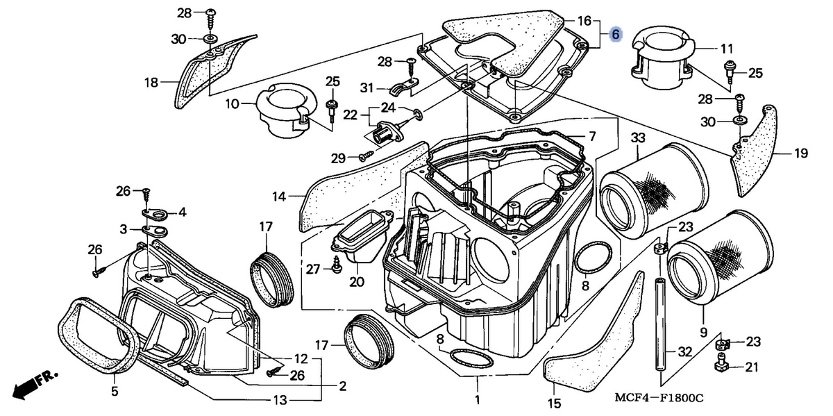Honda OEM part 17231-MCF-000