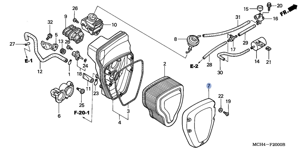 Honda OEM part 17231-MCH-B50