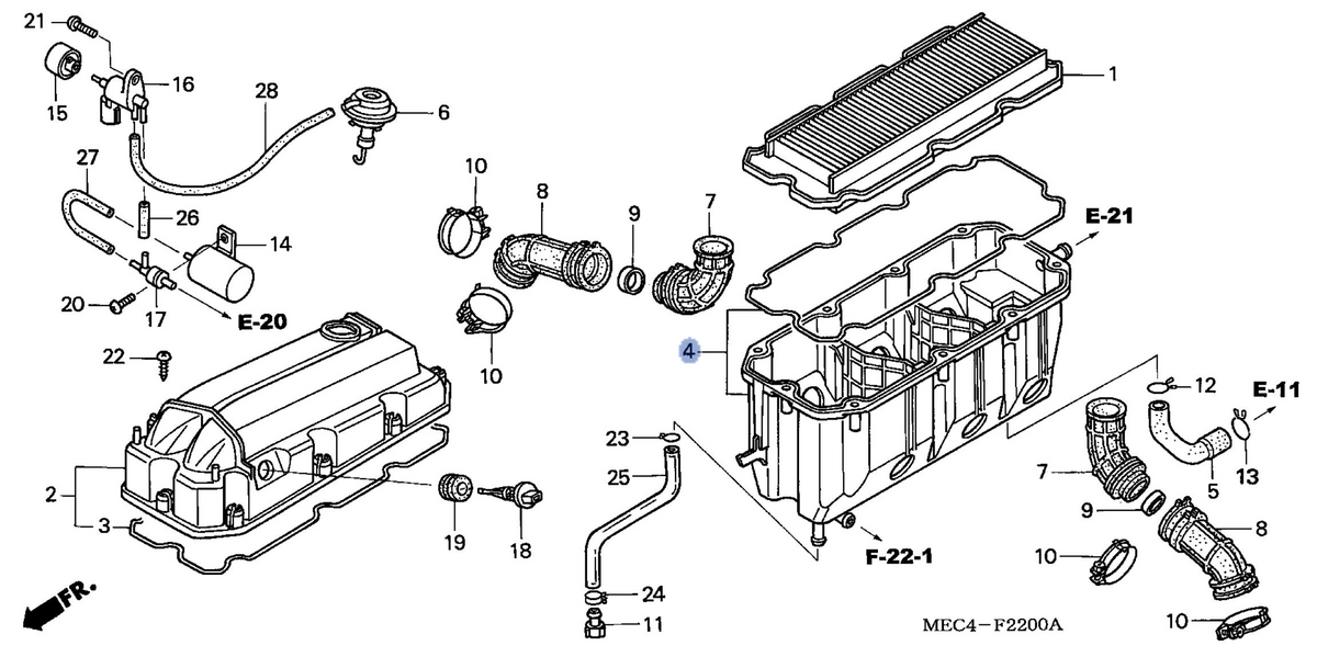 Honda OEM part 17231-MEC-003