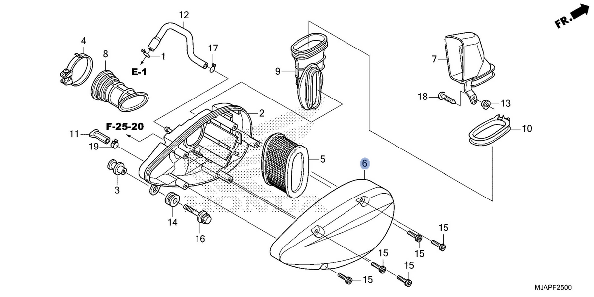 Honda OEM part 17231-MJA-AT0