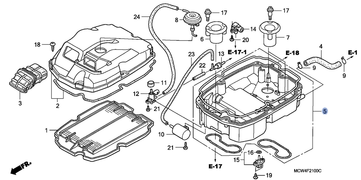 Honda OEM part 17231-MJM-D00
