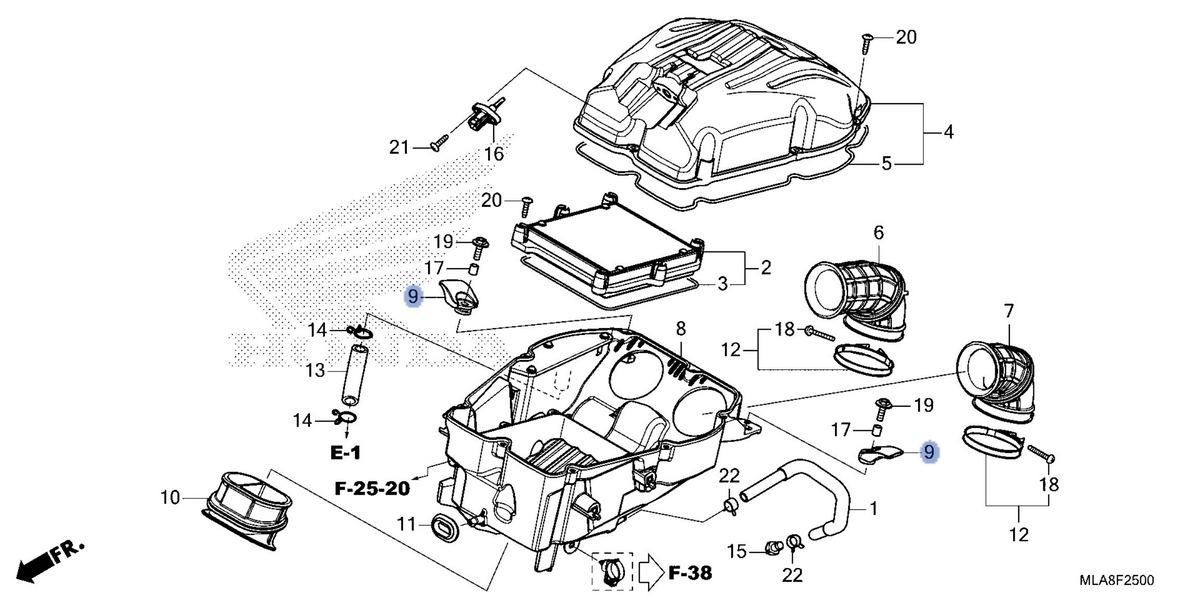 Honda OEM part 17231-MLA-A00