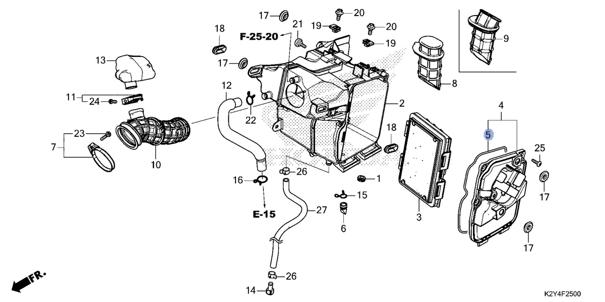 Honda OEM part 17232-K87-A00
