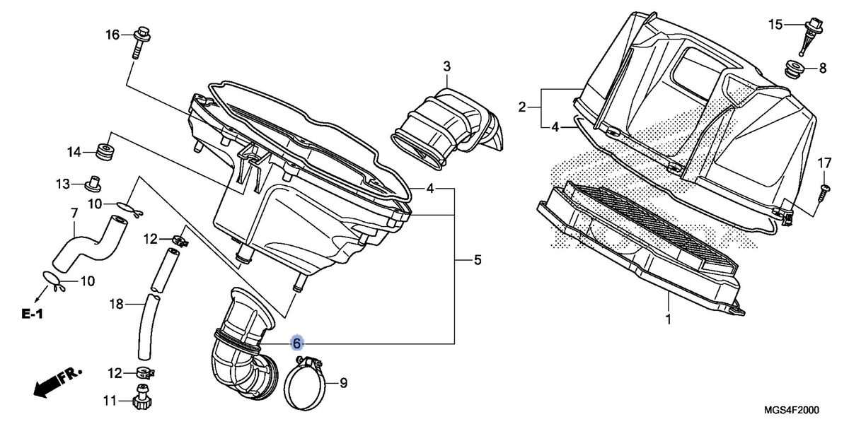 Honda OEM part 17232-MGS-D31