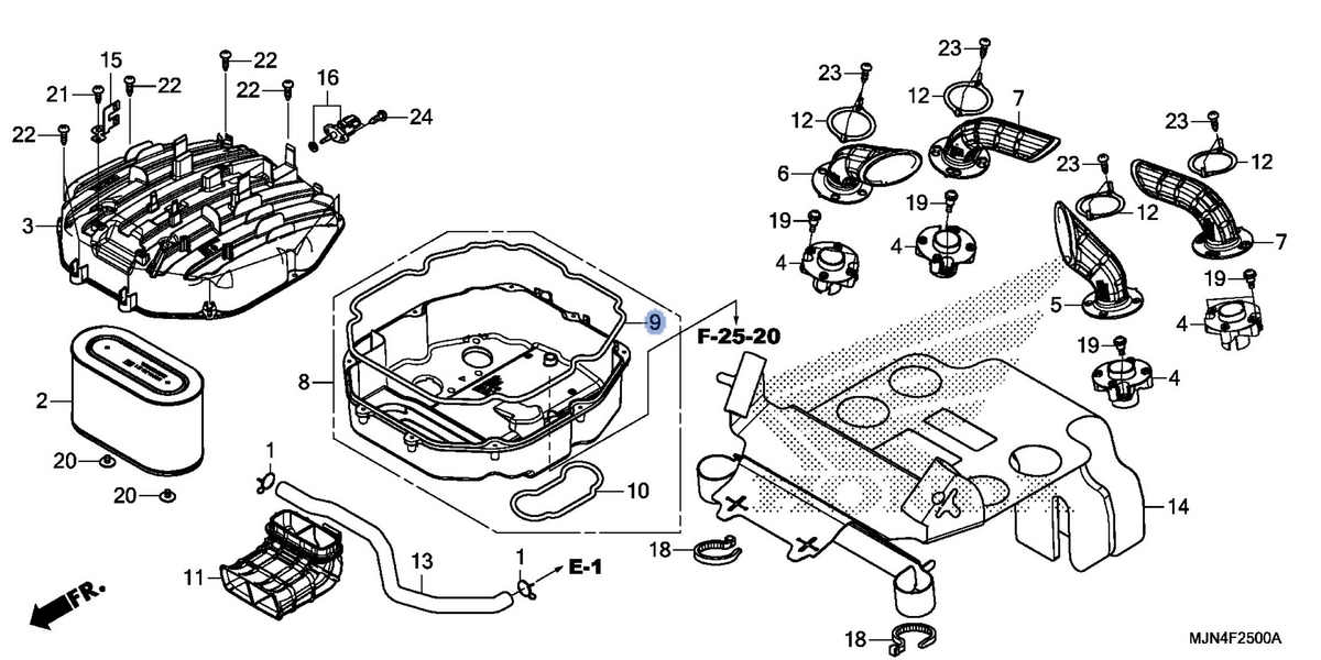 Honda OEM part 17232-MJN-A00
