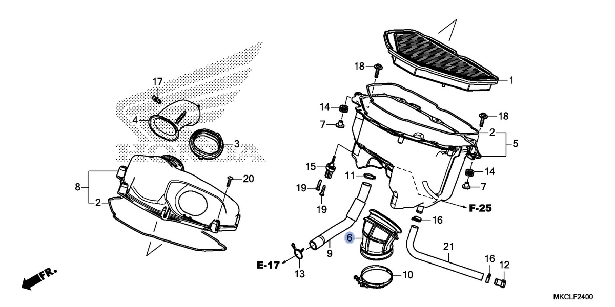 Honda OEM part 17232-MKC-A00