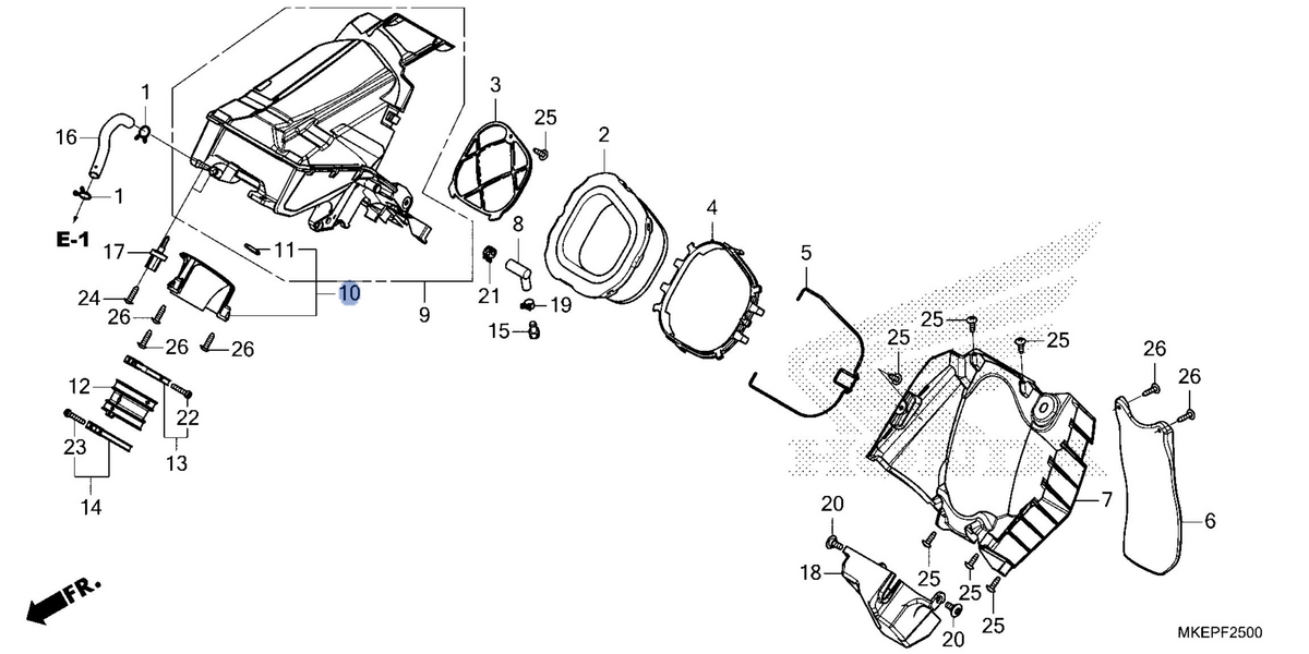 Honda OEM part 17232-MKE-AS0