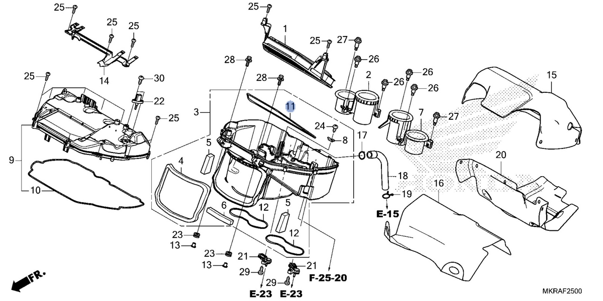 Honda OEM part 17232-MKR-DH0