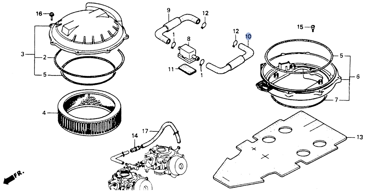Honda OEM part 17232-MT3-000