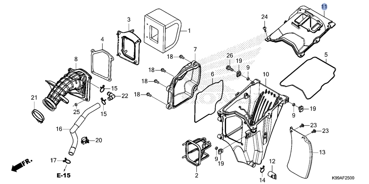 Honda OEM part 17233-K99-A70