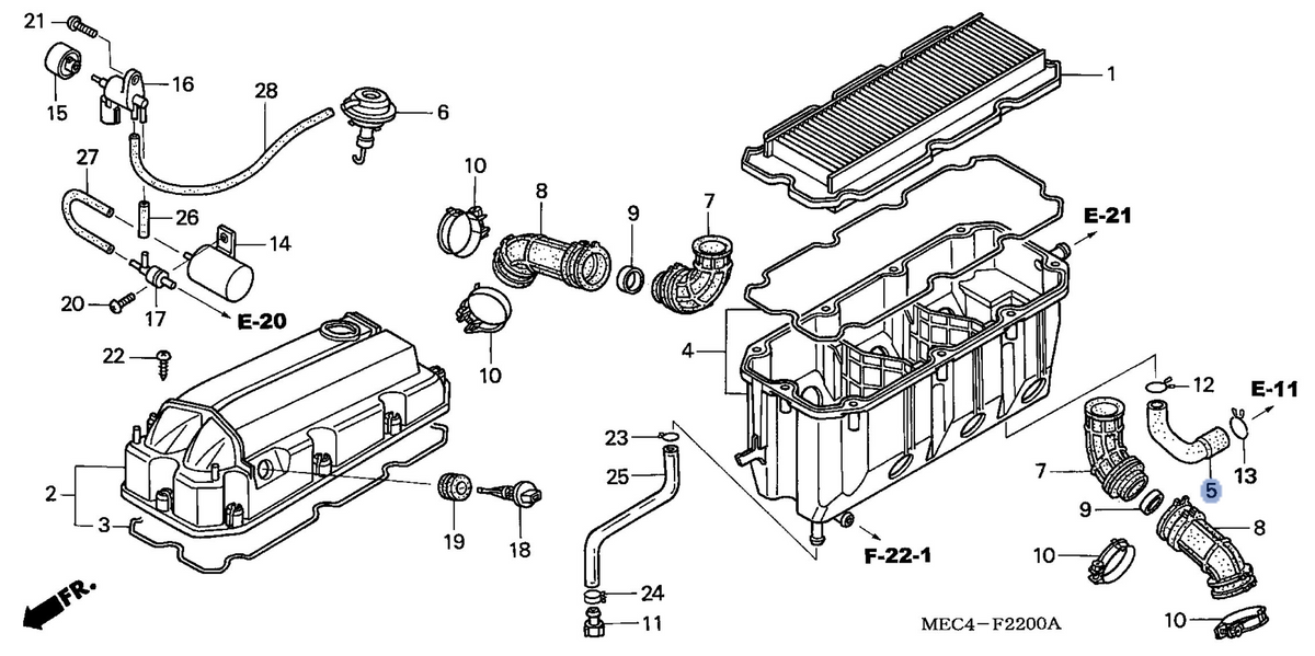 Honda OEM part 17233-MEC-000