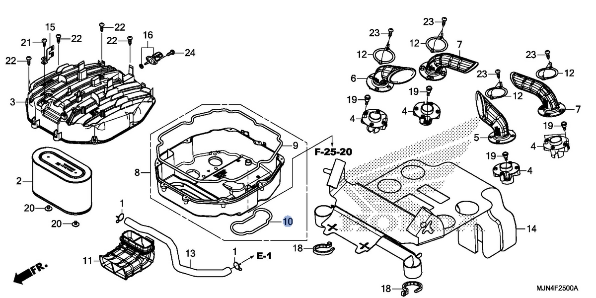 Honda OEM part 17233-MJN-A00
