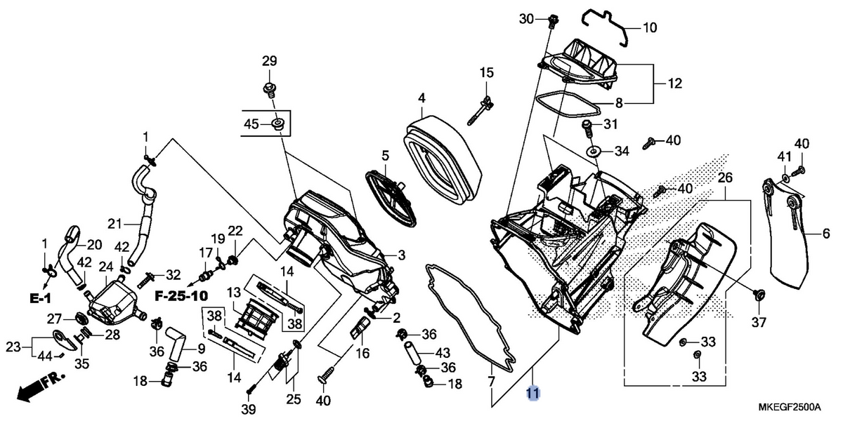 Honda OEM part 17233-MKE-A50
