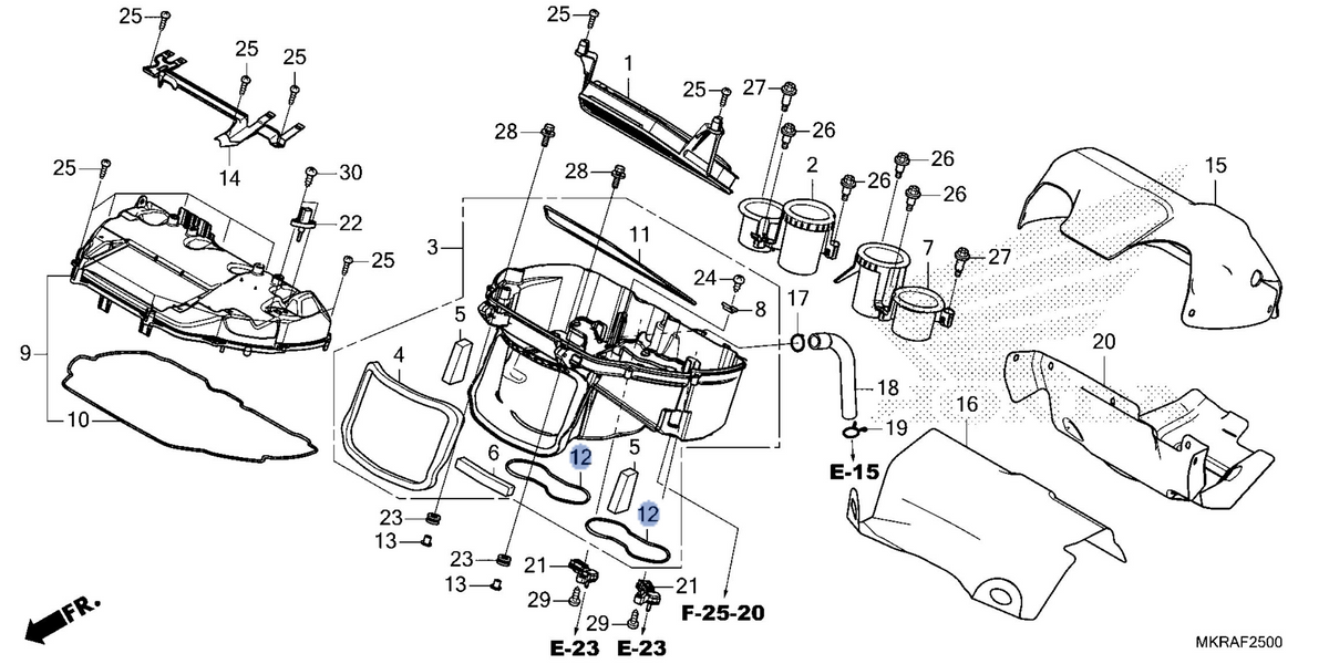 Honda OEM part 17233-MKR-DH0