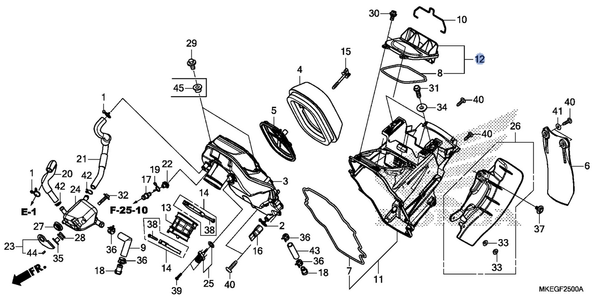Honda OEM part 17234-MKE-A50