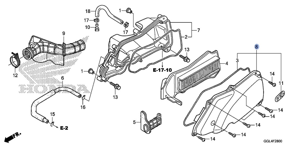 Honda OEM part 17235-GFC-770