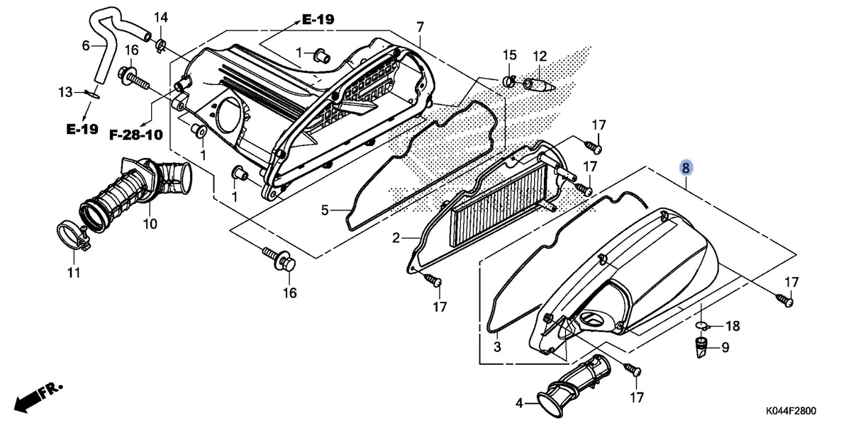 Honda OEM part 17235-K04-930