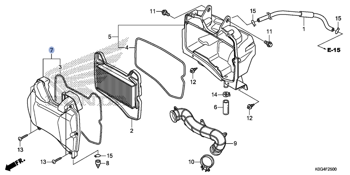 Honda OEM part 17235-K0G-900