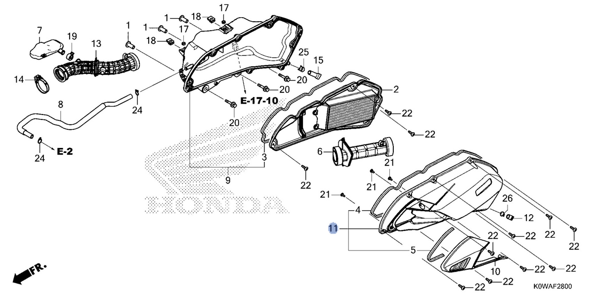 Honda OEM part 17235-K1Z-T00
