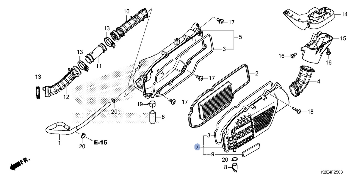 Honda OEM part 17235-K2E-T00