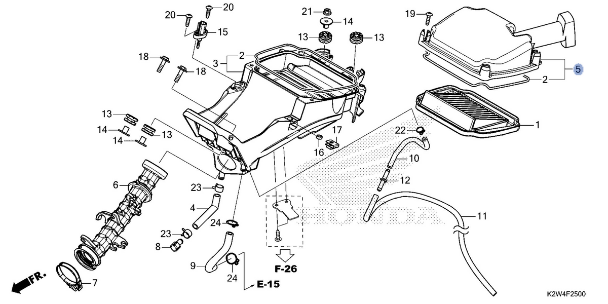 Honda OEM part 17235-K2W-J10