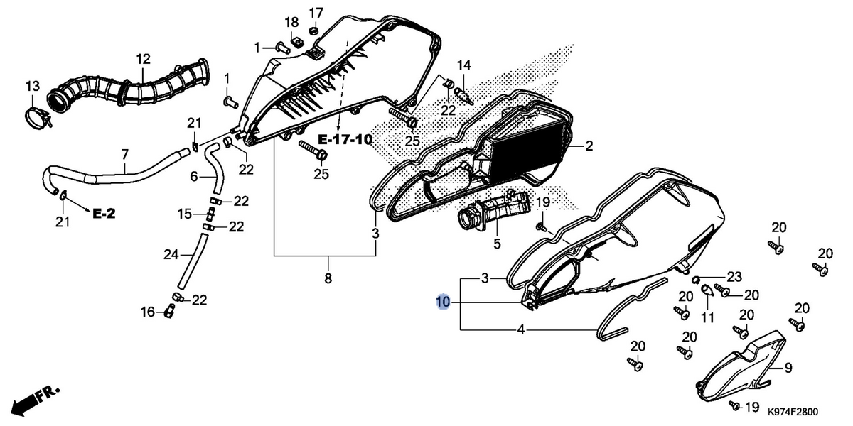 Honda OEM part 17235-K97-J00