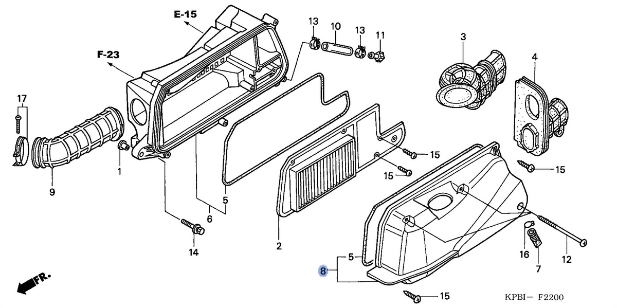 Honda OEM part 17235-KPB-020