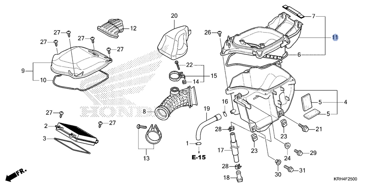 Honda OEM part 17235-KRH-J00