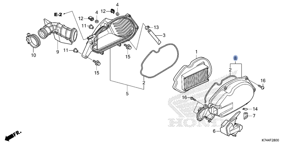 Honda OEM part 17235-KVT-G00