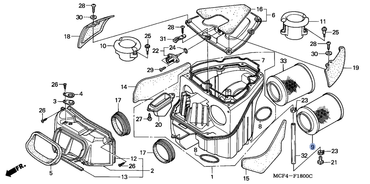 Honda OEM part 17235-MCF-D30