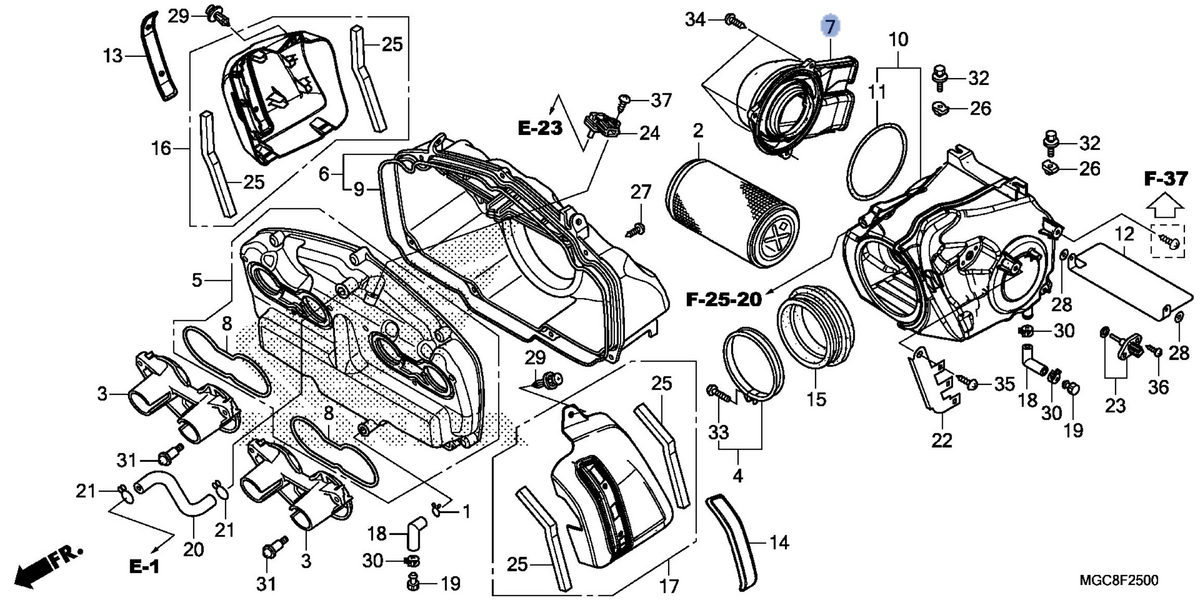 Honda OEM part 17235-MGC-JB0