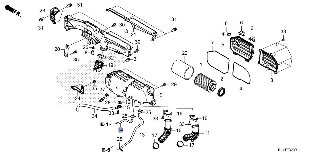 Honda OEM part 17236-HL4-B70